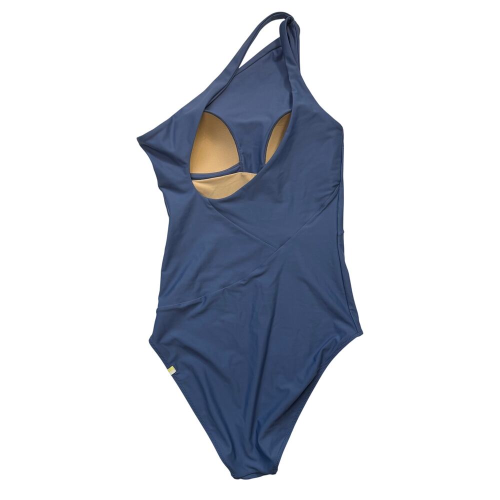 Summersalt Ruched Sidestroke One Shoulder Swimsuit Size 8 Blue One Piece - Picture 2 of 13